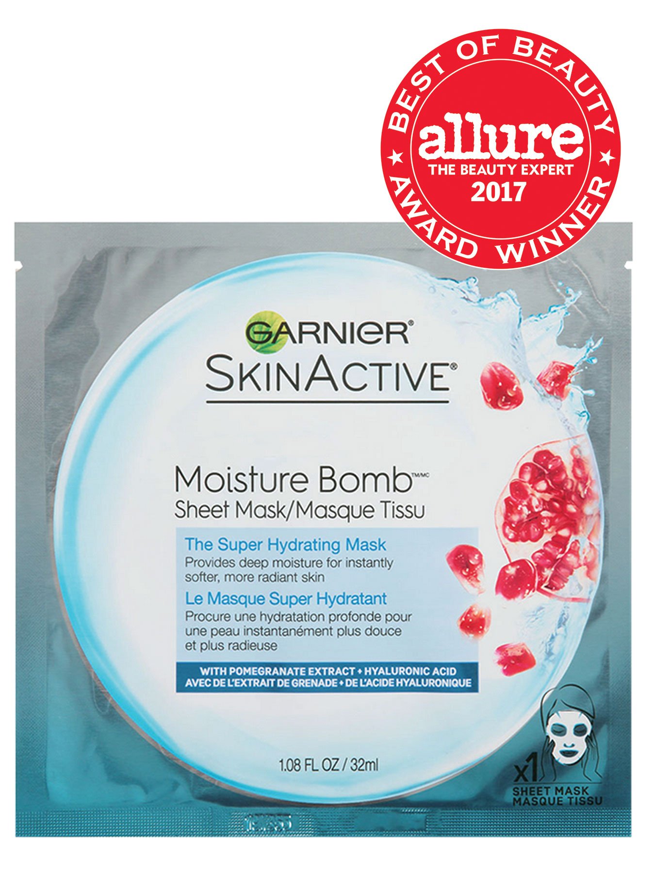 the super hydrating sheet mask with allure badge